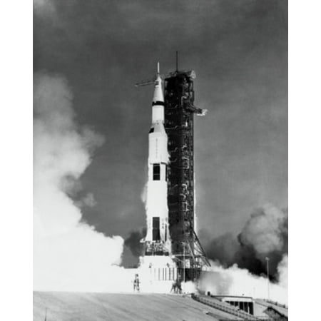 Spacecraft taking off from a launch pad Apollo 11 Kennedy Space Center Florida USA Canvas Art - (18 x 24)