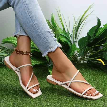 Alueeu Women s sandals Fashion Spring And Summer Women s Sandals Flat Solid Color Lightweight Breathable Casual Slippers
Alueeu Women s sandals Fashion Spring And Summer Women s Sandals Flat Solid Color Lightweight Breathable Casual Slippers