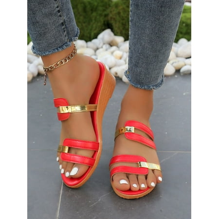 Women s Colorblock Platform Sandals for Versatile Summer Style- Comfortable Slip On Wedge Slides-40
Women s Colorblock Platform Sandals for Versatile Summer Style- Comfortable Slip On Wedge Slides-40