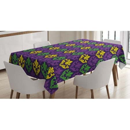 Mardi Gras Tablecloth Antique Old Fashioned Motifs in Mardi Gras Holiday Colors Tile Pattern Rectangular Table Cover for Dining Room Kitchen 52 X 70 Inches Purple Green Yellow by Ambesonne
Mardi Gras Tablecloth Antique Old Fashioned Motifs in Mardi Gras Holiday Colors Tile Pattern Rectangular Table Cover for Dining Room Kitchen 52 X 70 Inches Purple Green Yellow by Ambesonne