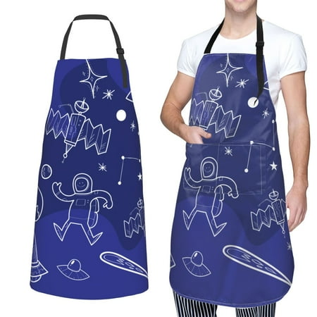 XMXT 1 Pcs Waterproof Kitchen Cooking Apron Spaceship Hand Drawn Adjustable Aprons for Women Men with Pockets
XMXT 1 Pcs Waterproof Kitchen Cooking Apron Spaceship Hand Drawn Adjustable Aprons for Women Men with Pockets