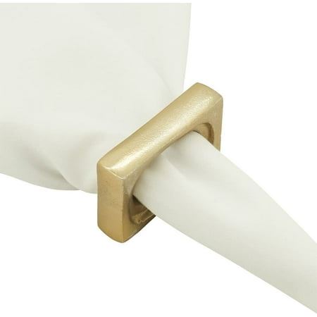 Fennco Styles Rectangle Aluminum Napkin Rings Set of 4 - Gold Metal Decorative Napkin Holders for Home Dining Room Banquet Family Gathering Holiday and Special Occasion
Fennco Styles Rectangle Aluminum Napkin Rings Set of 4 - Gold Metal Decorative Napkin Holders for Home Dining Room Banquet Family Gathering Holiday and Special Occasion