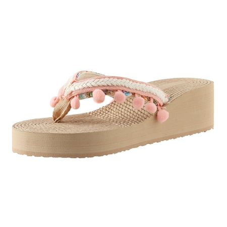 Dyfzdhu Fashion Spring And Summer Women Slippers Thick Bottom Wedge Heel Lightweight Solid Color Tassel Ball Slip On Beach
Dyfzdhu Fashion Spring And Summer Women Slippers Thick Bottom Wedge Heel Lightweight Solid Color Tassel Ball Slip On Beach