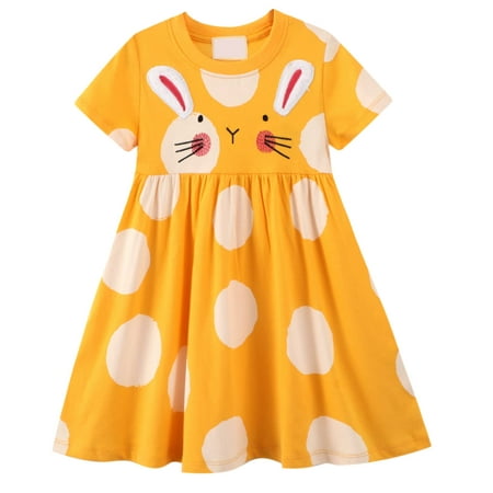 Ncycullo Toddler Girls Cotton Long Sleeve Dress Kids Cartoon Dresses Baby Cute Animal Dresses Yellow 161 5T
Ncycullo Toddler Girls Cotton Long Sleeve Dress Kids Cartoon Dresses Baby Cute Animal Dresses Yellow 161 5T