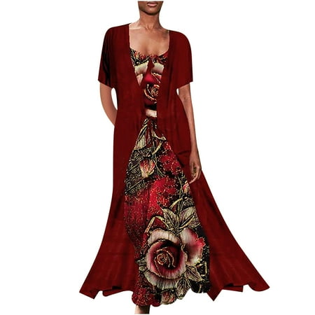 Maxi Dress for Women Pink Dress for Women Women s Fashion Leisure Chiffon Short Sleeve Loose Two-Piece Dress with Straps Dress Pants Women Flower Girl Dress on Clearance Red XL
Maxi Dress for Women Pink Dress for Women Women s Fashion Leisure Chiffon Short Sleeve Loose Two-Piece Dress with Straps Dress Pants Women Flower Girl Dress on Clearance Red XL