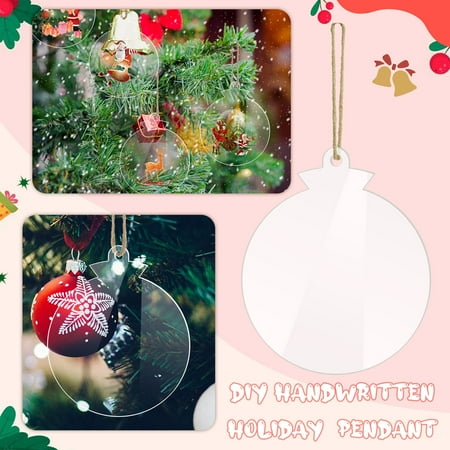 Sebtyili Christmas Decoration With Hole Blank Transparent Acrylic Sheet DIY Can Be Handwritten Holiday Round Pendant Pendant One Size
Sebtyili Christmas Decoration With Hole Blank Transparent Acrylic Sheet DIY Can Be Handwritten Holiday Round Pendant Pendant One Size