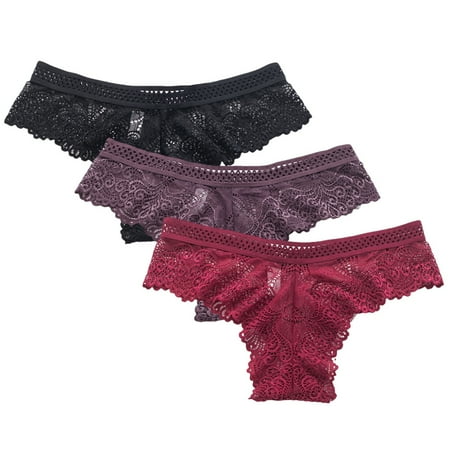 3 Pack New Women s Sexy Fashion Lace Low-Rise Hollow Panties Thong See-Through Seamless Briefs
3 Pack New Women s Sexy Fashion Lace Low-Rise Hollow Panties Thong See-Through Seamless Briefs