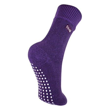 Kids Indoor Slipper Socks with Grippers | THMO | Thick & Warm Comfort Loose Top Non Slip Thermal Socks