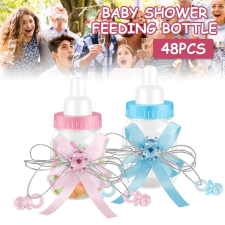 Willkey 48Pcs Mini Baby Bottles Adorable Baby Shower Box Decor with Ribbon and Bear Candy Box Gifts Birthday Baby Shower Party Favors Festive Decorations Pink/Light Blue
Willkey 48Pcs Mini Baby Bottles Adorable Baby Shower Box Decor with Ribbon and Bear Candy Box Gifts Birthday Baby Shower Party Favors Festive Decorations Pink/Light Blue