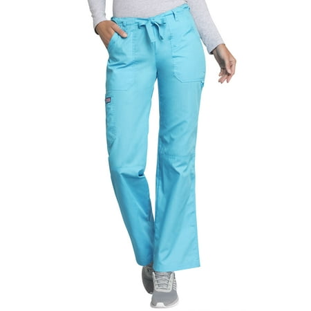 Cherokee Workwear Women s Scrubs Pant Low Rise Drawstring Cargo 4020