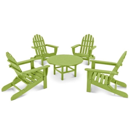 Classic Folding Adirondack 5-Piece Conversation Group