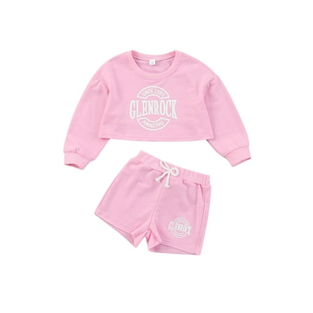 Suanret Kids Little Girls Shorts Sets Geometric Letter Print Long Sleeve Crop Sweatshirt Tops Elastic Waist Shorts Suits Pink 5 Years
Suanret Kids Little Girls Shorts Sets Geometric Letter Print Long Sleeve Crop Sweatshirt Tops Elastic Waist Shorts Suits Pink 5 Years
