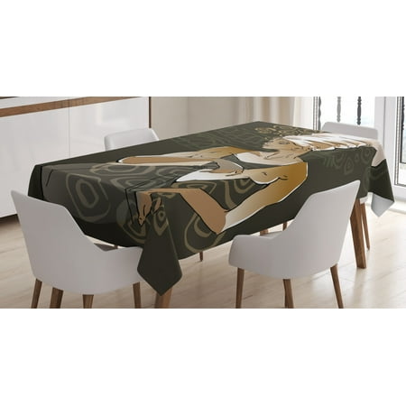 African Woman Tablecloth Sketch of Stylish Pretty African Lady Ancient Ethnic Geometric Doodles Rectangular Table Cover for Dining Room Kitchen 60 X 90 Inches Brown Grey Gold by Ambesonne
African Woman Tablecloth Sketch of Stylish Pretty African Lady Ancient Ethnic Geometric Doodles Rectangular Table Cover for Dining Room Kitchen 60 X 90 Inches Brown Grey Gold by Ambesonne