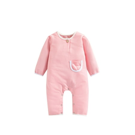 IZhansean Newborn Infant Baby Boy Girl Long Sleeve Romper with Pocket Jumpsuit Bodysuit Fall Clothes Pink 6-12 Months
IZhansean Newborn Infant Baby Boy Girl Long Sleeve Romper with Pocket Jumpsuit Bodysuit Fall Clothes Pink 6-12 Months