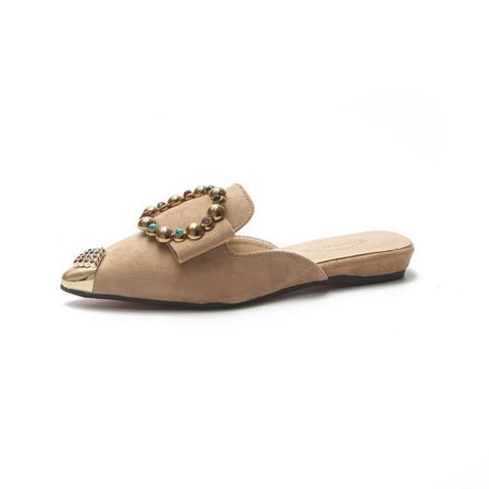 Well Women Flat Slippers Casual Ladies Pointed Toe Square Rhinestone Buckle Shoes khaki
Well Women Flat Slippers Casual Ladies Pointed Toe Square Rhinestone Buckle Shoes khaki