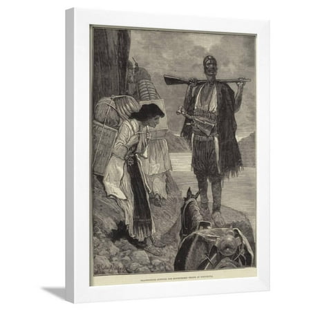 Transporting Supplies for Montenegrin Troops at Podgoritza Framed Print Wall Art By Richard Caton Woodville II