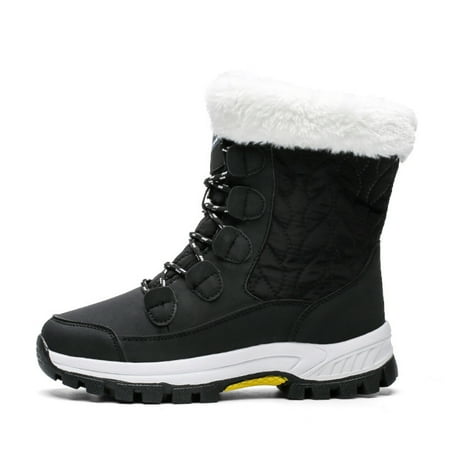 huanledash Women Winter Snow Boots Lace-up Mid-calf Plush Liner Waterproof Platform Shoes
huanledash Women Winter Snow Boots Lace-up Mid-calf Plush Liner Waterproof Platform Shoes