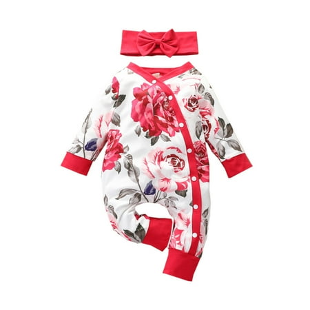 Baby Girl Boy Clothes Toddler Boys Girls Flower Print Romper Jumpsuit+Headband Outfits For 0-3 Months
Baby Girl Boy Clothes Toddler Boys Girls Flower Print Romper Jumpsuit+Headband Outfits For 0-3 Months