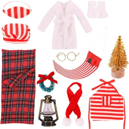 Foaenda Christmas Elf Doll Clothing | Cute Elf Clothes Accessories Set | Diy Supplies Christmas Doll Outfit Kit with Bathrobe Apron Scarf Shoes Hammock
Foaenda Christmas Elf Doll Clothing | Cute Elf Clothes Accessories Set | Diy Supplies Christmas Doll Outfit Kit with Bathrobe Apron Scarf Shoes Hammock