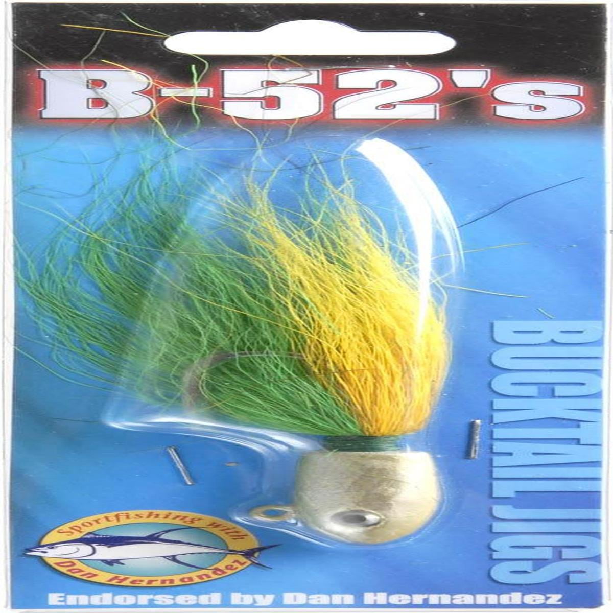 High Tide Tackle B52 Bucktail Jig 1Oz Green Yellow B521OZGR YEL