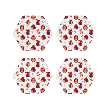 Honeii Cartoon Hedgehogs Print Leather Coaster Set of 4 Ideal for Safeguarding Your Furniture from Drinks Spills and Effortless Cleanup-Hexagon
Honeii Cartoon Hedgehogs Print Leather Coaster Set of 4 Ideal for Safeguarding Your Furniture from Drinks Spills and Effortless Cleanup-Hexagon