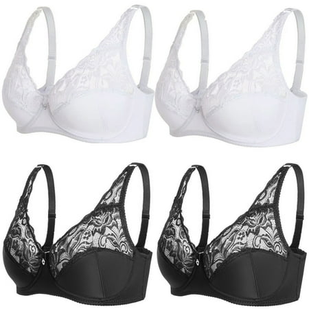 Bras for Big Breast Women High Support Large Bust - Adjustable Bralette Bra Wireless Everyday Bras for Women Non-Padded Plus Size Push up Bra(4-Packs)
Bras for Big Breast Women High Support Large Bust - Adjustable Bralette Bra Wireless Everyday Bras for Women Non-Padded Plus Size Push up Bra(4-Packs)