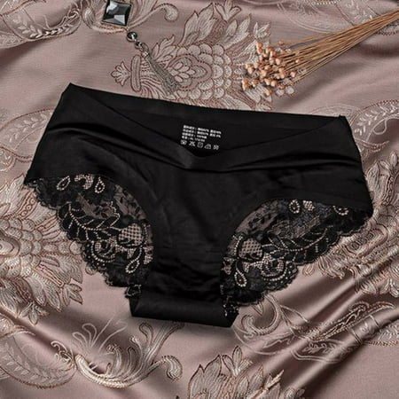 Cute Panties Women Breathable Ice Silk Texture Seamless Brief Briefs Panties Women s Mid Waist Sexy Lace Ladies Panties Black XL 3pcs
Cute Panties Women Breathable Ice Silk Texture Seamless Brief Briefs Panties Women s Mid Waist Sexy Lace Ladies Panties Black XL 3pcs