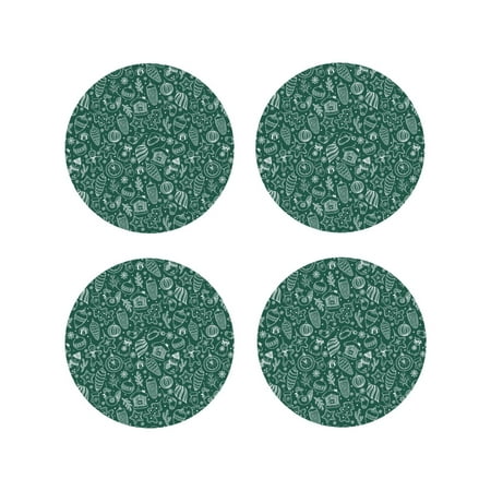 Leather Coasters Set of 4 - Green christmas Lightweight Non-Slip Drink Coasters for Desk Anti-Scalding Desk Cup Coasters for Office Table Decor Round Shape
Leather Coasters Set of 4 - Green christmas Lightweight Non-Slip Drink Coasters for Desk Anti-Scalding Desk Cup Coasters for Office Table Decor Round Shape