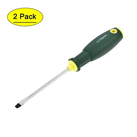 2 Pcs 6.5mm Slotted Magnetic Screwdriver 5 Inch Round Shaft Non Slip Green+Yellow Handle
2 Pcs 6.5mm Slotted Magnetic Screwdriver 5 Inch Round Shaft Non Slip Green+Yellow Handle