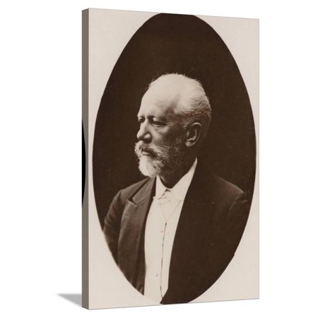 Portrait of Pyotr Ilyich Tchaikovsky Stretched Canvas Print Wall Art