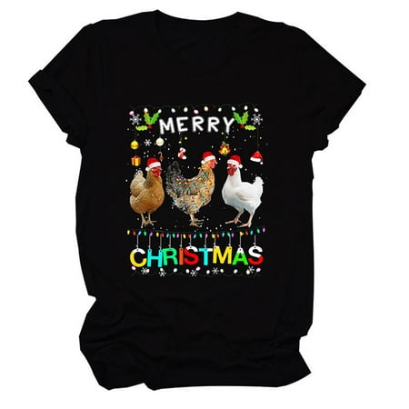 Tops for Women Casual Summer Women s Short Sleeve Top Casual Funny Chicken Print T-shirt Short Sleeve Round Neck Shirt Blouse Print Tops Maternity Shirts Black XXL
Tops for Women Casual Summer Women s Short Sleeve Top Casual Funny Chicken Print T-shirt Short Sleeve Round Neck Shirt Blouse Print Tops Maternity Shirts Black XXL