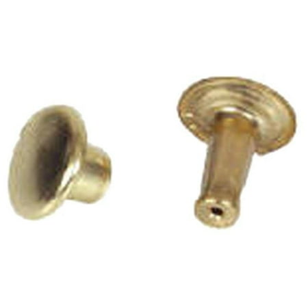 Hillman 8002 Brass Plated Small Skinny Rivet - 10 Count