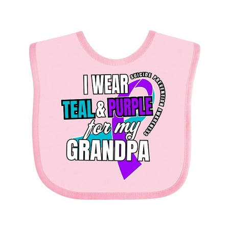Inktastic Suicide Prevention I Wear Teal and Purple for My Grandpa Gift Baby Boy or Baby Girl Bib
Inktastic Suicide Prevention I Wear Teal and Purple for My Grandpa Gift Baby Boy or Baby Girl Bib
