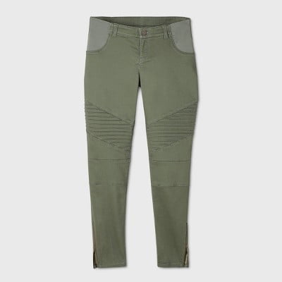Maternity Utility Jeggings - Isabel Maternity by Ingrid & Isabel Olive Green 10