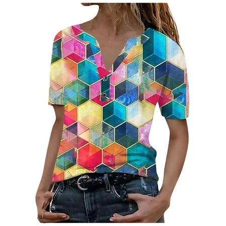Pianpianzi Sleep Shirt Women Flattering Tunics Women 3 Dots Women s T Shirts Summer Retro V-neck Positioning Print Short-Sleeved Women s Shirt T-shirt
Pianpianzi Sleep Shirt Women Flattering Tunics Women 3 Dots Women s T Shirts Summer Retro V-neck Positioning Print Short-Sleeved Women s Shirt T-shirt