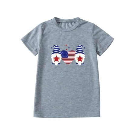 ZMHEGW American Flag Shirts Toddler Tees Short Sleeve T-Shirts Independence Day Print Grey 4Y
ZMHEGW American Flag Shirts Toddler Tees Short Sleeve T-Shirts Independence Day Print Grey 4Y