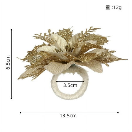 Namzi-b Christmas Decorative Napkin Ring Home Hotel Napkin Button Restaurant Table Decoration Simulation Christmas Napkin Ring (Gold)
Namzi-b Christmas Decorative Napkin Ring Home Hotel Napkin Button Restaurant Table Decoration Simulation Christmas Napkin Ring (Gold)