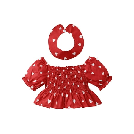 4T Kid Girls Summer Top Toddler Girls Sleeveless Top 5T Toddler Girls Off-The-Shoulder Heart Prints Top Fake Collar 2PCS Set Red
4T Kid Girls Summer Top Toddler Girls Sleeveless Top 5T Toddler Girls Off-The-Shoulder Heart Prints Top Fake Collar 2PCS Set Red