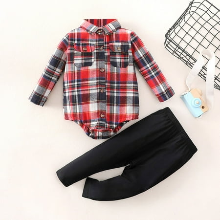 NIUREDLTD Baby Boys Cotton Plaid Autumn Long Sleeve Pants Romper Bodysuit Set Clothes
NIUREDLTD Baby Boys Cotton Plaid Autumn Long Sleeve Pants Romper Bodysuit Set Clothes
