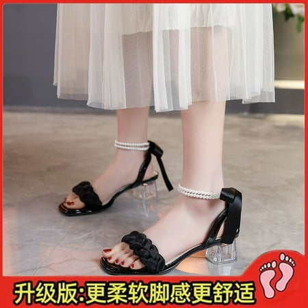 Bow pearl summer block heel sandals women new style for ultimate elegance with skirt temperament high heels
Bow pearl summer block heel sandals women new style for ultimate elegance with skirt temperament high heels