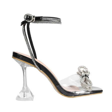 Women s Square Toe Clear Heels Sexy Rhinestone Bow Heels Open Toe Ankle Strap Stiletto High Heel Sandals
Women s Square Toe Clear Heels Sexy Rhinestone Bow Heels Open Toe Ankle Strap Stiletto High Heel Sandals