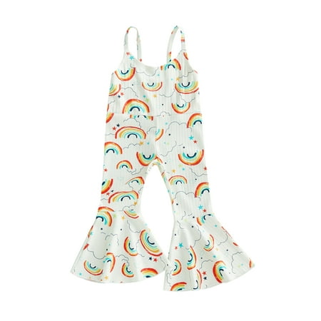 TheFound Summer Lovely Kids Baby Girls Jumpsuits Pants Rainbow Printed Sleeveless Strap Flare Pants
TheFound Summer Lovely Kids Baby Girls Jumpsuits Pants Rainbow Printed Sleeveless Strap Flare Pants