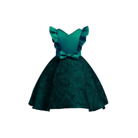 Toddler Girls Flower Jacquard Princess Dress Fly Sleeve V-neck Zipper Dresses with Bow
Toddler Girls Flower Jacquard Princess Dress Fly Sleeve V-neck Zipper Dresses with Bow