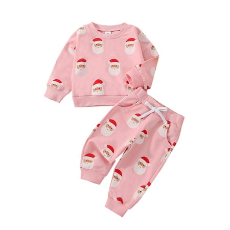 Meihuida Girls Boys Christmas Pants Set Santa Claus Print Long Sleeve Crew Neck Sweatshirt with Elastic Waist Sweatpants
Meihuida Girls Boys Christmas Pants Set Santa Claus Print Long Sleeve Crew Neck Sweatshirt with Elastic Waist Sweatpants