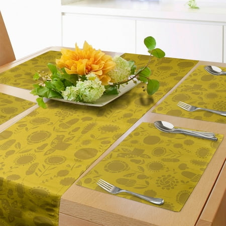 Botanical Table Runner & Placemats Retro Style Garden Scattered Abstract and Floral Set for Dining Table Decor Placemat 4 pcs + Runner 16 x90 Khaki Yellow by Ambesonne
Botanical Table Runner & Placemats Retro Style Garden Scattered Abstract and Floral Set for Dining Table Decor Placemat 4 pcs + Runner 16 x90 Khaki Yellow by Ambesonne
