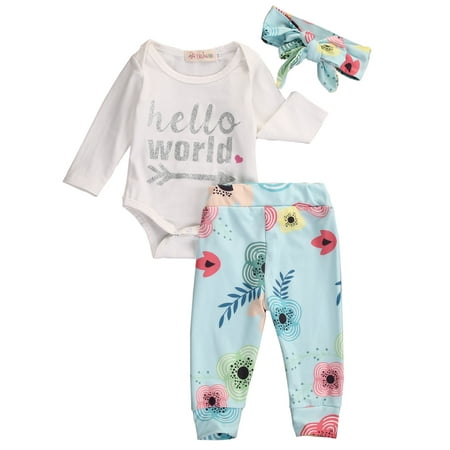 Baby Girl s Autumn Outfit Sets White Long Sleeve Letter Print Romper + Floral Pants + Bowknot Headband
Baby Girl s Autumn Outfit Sets White Long Sleeve Letter Print Romper + Floral Pants + Bowknot Headband