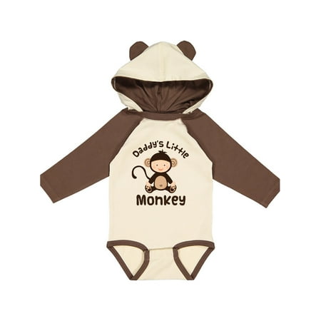 Inktastic Daddys Little Monkey Gift Baby Boy or Baby Girl Long Sleeve Bodysuit