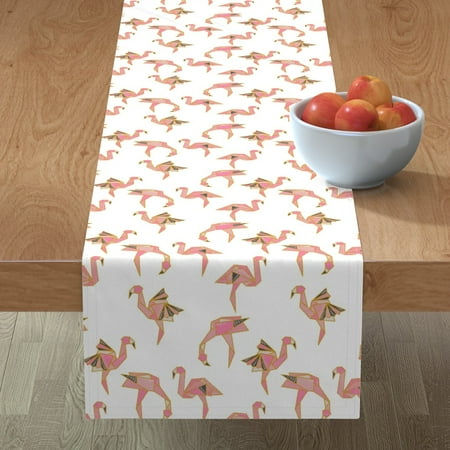 Cotton Sateen Table Runner 108 - Origami Flamingos Tropical Bird Geometric Exotic Animal Boho White Print Custom Table Linens by Spoonflower
Cotton Sateen Table Runner 108 - Origami Flamingos Tropical Bird Geometric Exotic Animal Boho White Print Custom Table Linens by Spoonflower