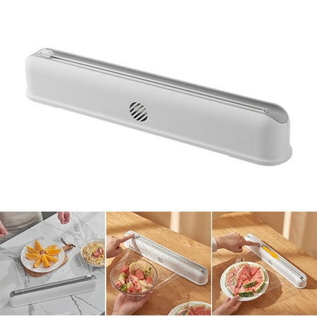 Alexsix Suction Cup Plastic Wrap Dispenser with Slide Cutter Reusable Foil & Sealing Film Cutter Kitchen Storage Accessories
Alexsix Suction Cup Plastic Wrap Dispenser with Slide Cutter Reusable Foil & Sealing Film Cutter Kitchen Storage Accessories