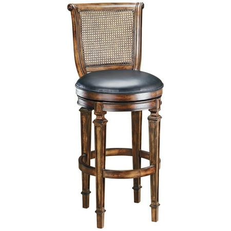 hillsdale dalton stool cane bar seat leather